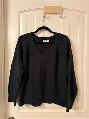 Old Navy Dark Green Ribbed Knit Crewneck Sweater